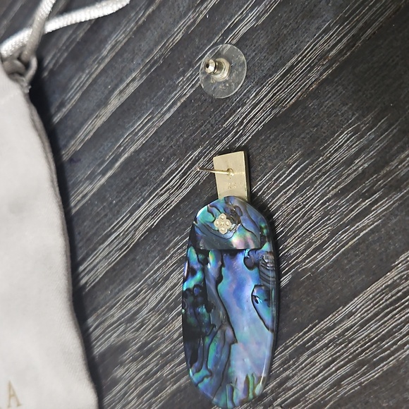 Kendra Scott Gold Abalone Aragon Earrings - Picture 2 of 4